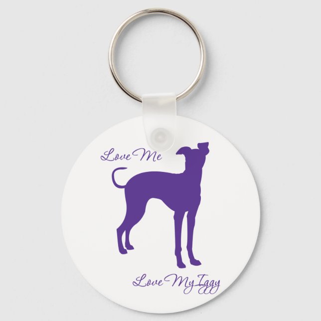Italian Greyhound Key Ring (Front)
