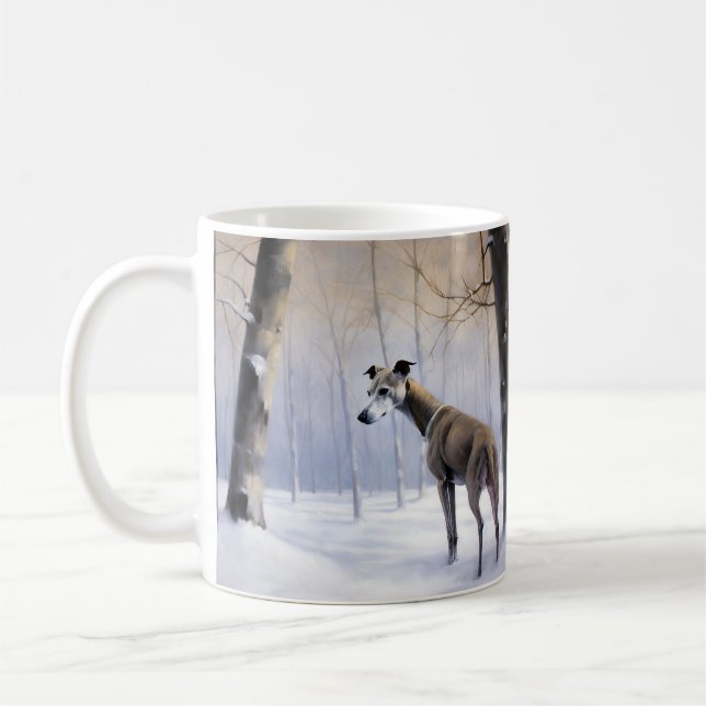 Italian Greyhound Let It Snow Christmas Coffee Mug (Left)