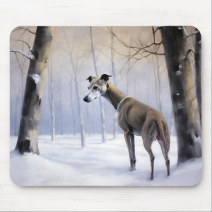 Italian Greyhound Let It Snow Christmas Mouse Mat