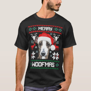 Italian Greyhound Merry Woofmas Funny Dog T-Shirt