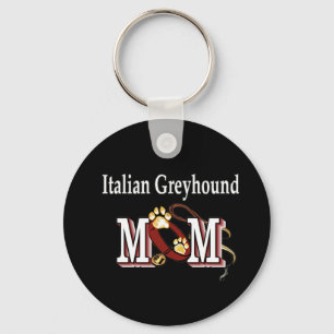 Italian Greyhound MOM Gifts Key Ring