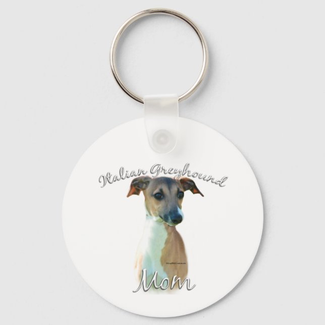 Italian Greyhound Mum 2 Key Ring (Front)
