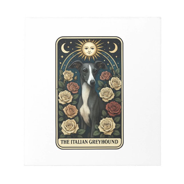 Italian Greyhound Notepad (Front)