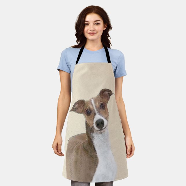 Italian Greyhound Painting - Cute Original Dog Art Apron (Worn)