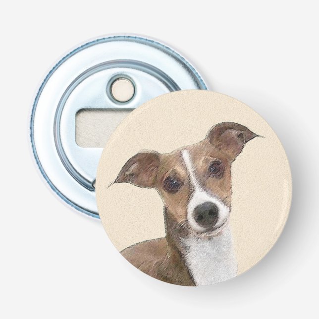 Italian Greyhound Painting - Cute Original Dog Art Bottle Opener (Front)