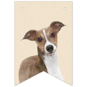 Italian Greyhound Painting - Cute Original Dog Art Bunting