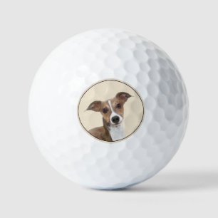 Italian Greyhound Painting - Cute Original Dog Art Golf Balls