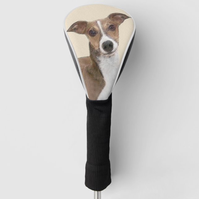 Italian Greyhound Painting - Cute Original Dog Art Golf Head Cover (Front)