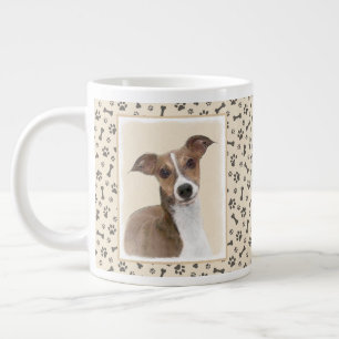 Italian Greyhound Painting - Cute Original Dog Art Large Coffee Mug