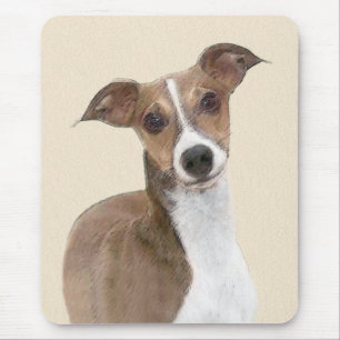 Italian Greyhound Painting - Cute Original Dog Art Mouse Mat