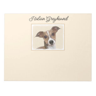 Italian Greyhound Painting - Cute Original Dog Art Notepad