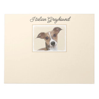 Italian Greyhound Painting - Cute Original Dog Art Notepad