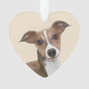 Italian Greyhound Painting - Cute Original Dog Art Ornament