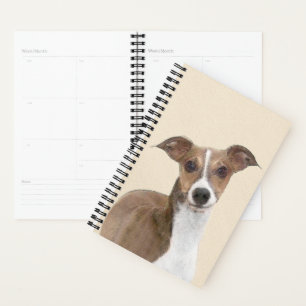 Italian Greyhound Painting - Cute Original Dog Art Planner