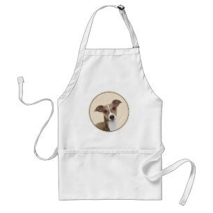 Italian Greyhound Painting - Cute Original Dog Art Standard Apron