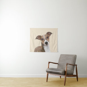 Italian Greyhound Painting - Cute Original Dog Art Tapestry
