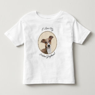 Italian Greyhound Painting - Cute Original Dog Art Toddler T-Shirt