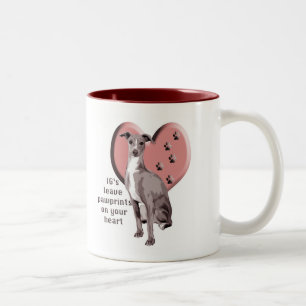 italian greyhound paws Two-Tone coffee mug