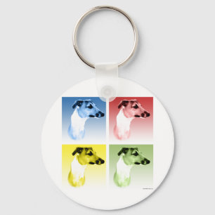 Italian Greyhound Popart Key Ring