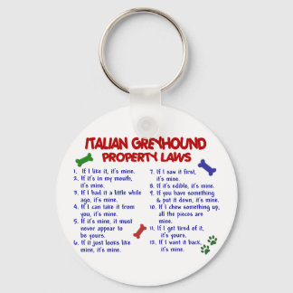 ITALIAN GREYHOUND Property Laws Key Ring