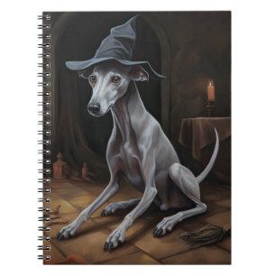 Italian Greyhound Pumpkins Halloween Scary  Notebook