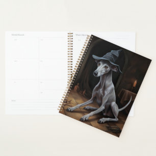 Italian Greyhound Pumpkins Halloween Scary  Planner