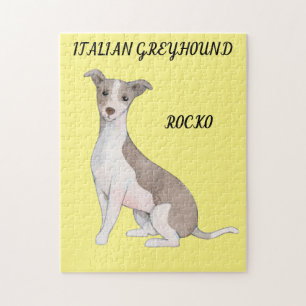 ITALIAN GREYHOUND PUZZLE & PERSONALIZED NAME.