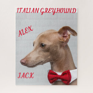 ITALIAN GREYHOUND PUZZLE & PERSONALIZED NAMES.