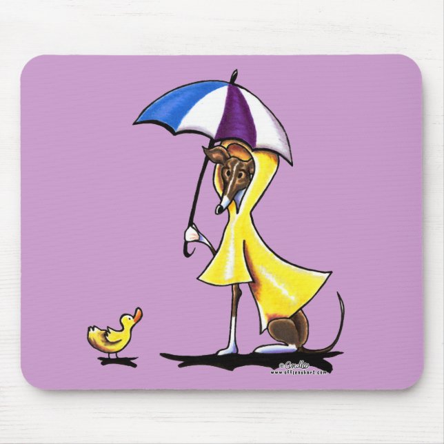 Italian Greyhound Raincoat Mouse Mat (Front)