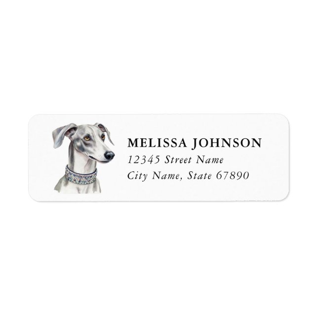 Italian Greyhound Return Address Labels (Front)