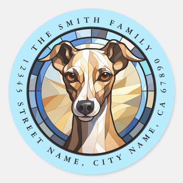 Italian Greyhound Round Stickers (Front)