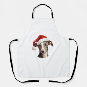 Italian Greyhound Santa Hat Christmas Sweater Pet Apron