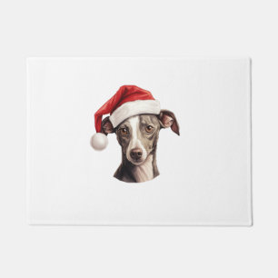 Italian Greyhound Santa Hat Christmas Sweater Pet  Doormat