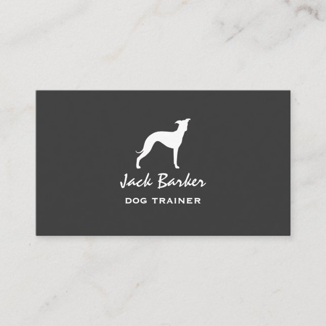 Italian Greyhound Silhouette Business Card (Front)