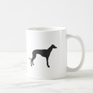Italian Greyhound silhouette in black Coffee Mug