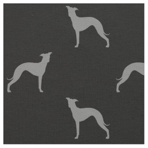 Italian Greyhound Silhouettes Pattern Fabric