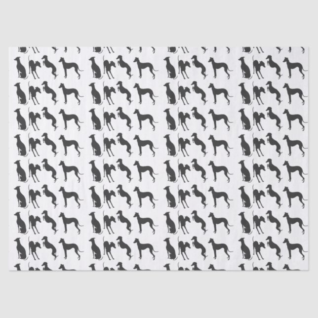 Italian Greyhound Silhouettes Tissue Paper (Front)