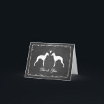 Italian Greyhound Silhouettes Wedding Thank You Card<br><div class="desc">Italian Greyhound Silhouettes Thank You Card with Custom Text</div>