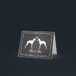 Italian Greyhound Silhouettes Wedding Thank You Card<br><div class="desc">Italian Greyhound Silhouettes Thank You Card with Custom Text</div>