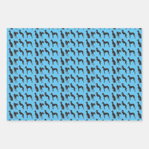 Italian Greyhound Silhouettes Wrapping Paper Sheet