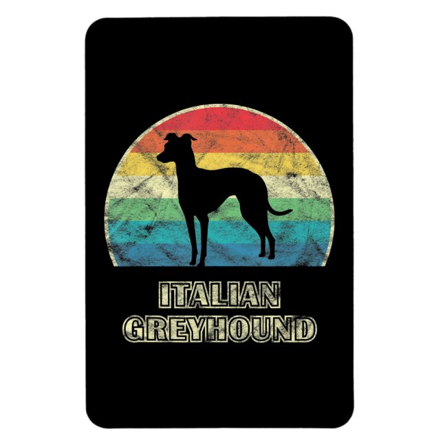 italian greyhound  style dog magnet (Vertical)