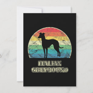 italian greyhound  style dog thank you card