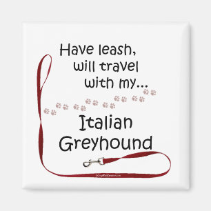 Italian Greyhound Travel Leash - Magnet