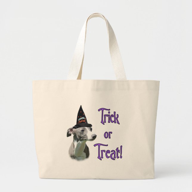 Italian Greyhound Trick Large Tote Bag (Front)