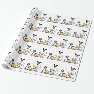 Italian Greyhound Trio Wrapping Paper