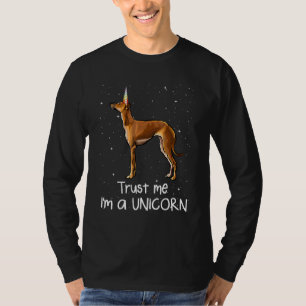 Italian Greyhound Trust Me Im A Unicorn Dog T-Shirt