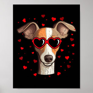 Italian Greyhound Valentine Heart Cute Dog Lovers  Poster