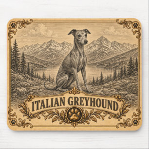 Italian Greyhound, Vintage Heritage Dog Mouse Mat
