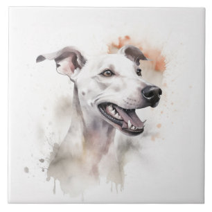 Italian Greyhound Watercolor Tile