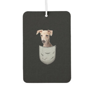 Italian Greyhound Whippet Chest Pocket For Dog Own Car Air Freshener